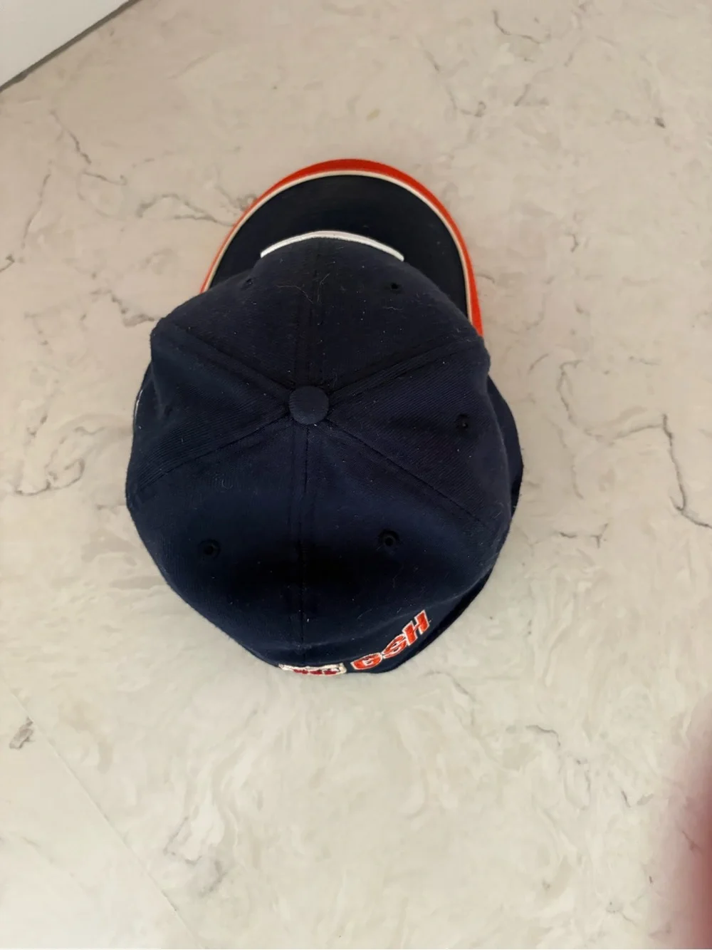 New Era 39THIRTY Chicago Bears NFL Flex Fit Hat L/XL Navy Orange Cap